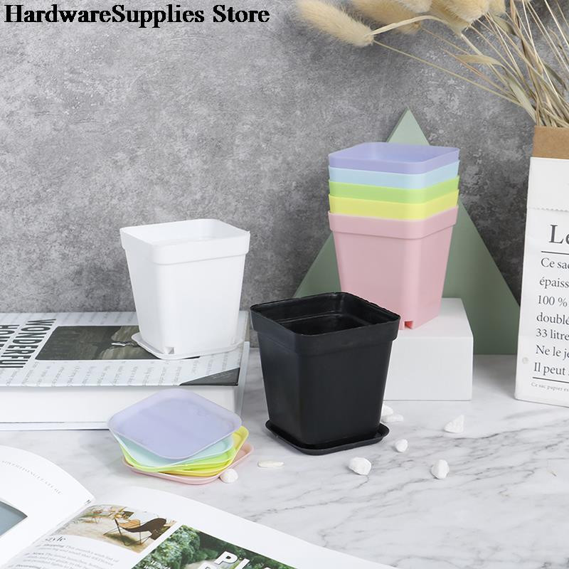 5 tk Mini taime lillepott Ruudu plastist istutusmasin Lasteaed Aialaud Kodukaunistus