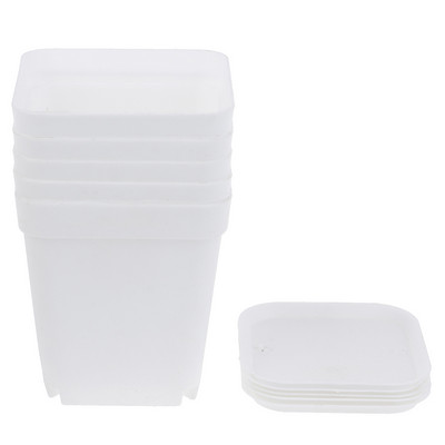 5 komada saksije za cvijeće četvrtaste plastične žardinjere Dječji vrtni stol Dekoracija doma Mini saksija za cvijeće u boji slatkiša Vrtni ukras