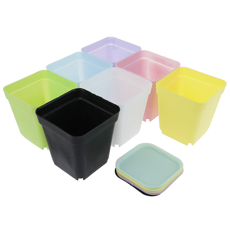 5 komada saksije za cvijeće četvrtaste plastične žardinjere Dječji vrtni stol Dekoracija doma Mini saksija za cvijeće u boji slatkiša Vrtni ukras