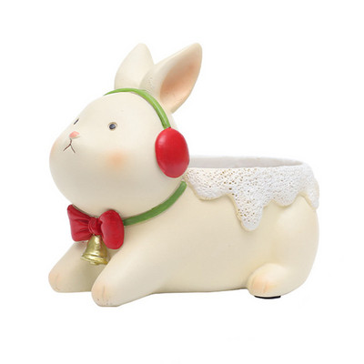 Animacinių filmų dervos gėlių vazonas Mielas briedžio triušio gyvūno formos sultingas gėlių vazonas Namų sodininkystė Sultingas sodintuvas vazoninis vazonas