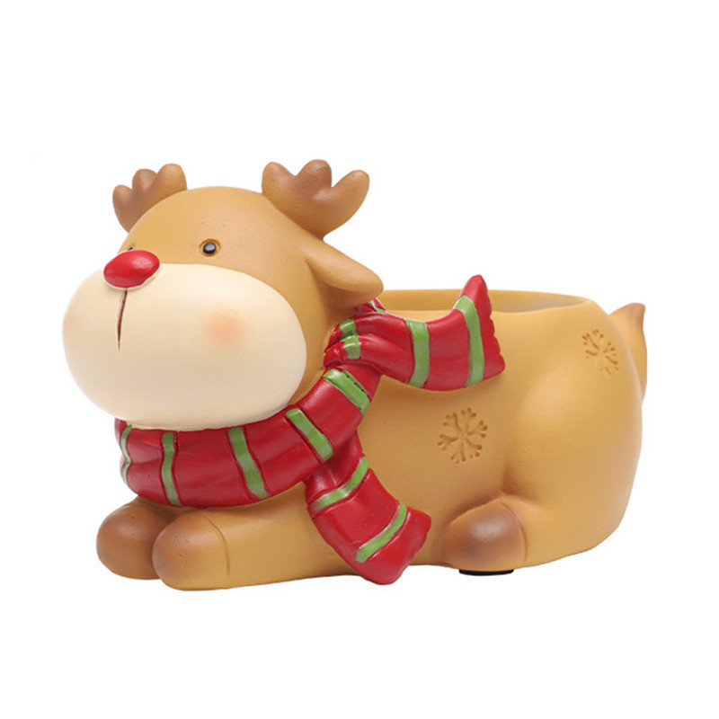 Animacinių filmų dervos gėlių vazonas Mielas briedžio triušio gyvūno formos sultingas gėlių vazonas Namų sodininkystė Sultingas sodintuvas vazoninis vazonas