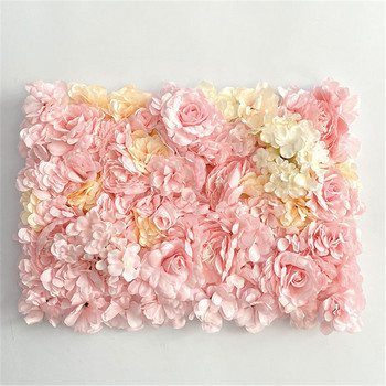 Διακόσμηση Λουλούδι Τοίχος Backdorop Διαβάθμιση Χρώμα Ροζ Μωβ Διακόσμηση Τεχνητό Λουλούδι Τοίχος Γάμου Λουλούδι Προσαρμοσμένο