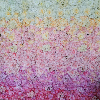 Διακόσμηση Λουλούδι Τοίχος Backdorop Διαβάθμιση Χρώμα Ροζ Μωβ Διακόσμηση Τεχνητό Λουλούδι Τοίχος Γάμου Λουλούδι Προσαρμοσμένο
