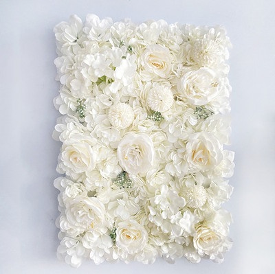 Dirbtinių gėlių sienų plokštės 16 x 24 colių gėlių sienų kilimėlis šilko rožių gėlių plokštės, skirtos vestuvių sienų namų dekoravimui