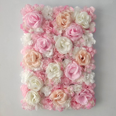 Dirbtinių gėlių sienų plokštės 16 x 24 colių gėlių sienų kilimėlis šilko rožių gėlių plokštės, skirtos vestuvių sienų namų dekoravimui