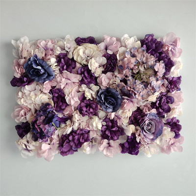 Dirbtinių gėlių sienų plokštės 16 x 24 colių gėlių sienų kilimėlis šilko rožių gėlių plokštės, skirtos vestuvių sienų namų dekoravimui