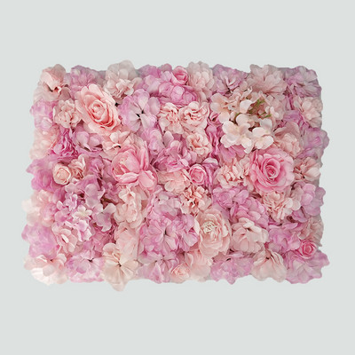 Dirbtinių gėlių sienų plokštės 16 x 24 colių gėlių sienų kilimėlis šilko rožių gėlių plokštės, skirtos vestuvių sienų namų dekoravimui