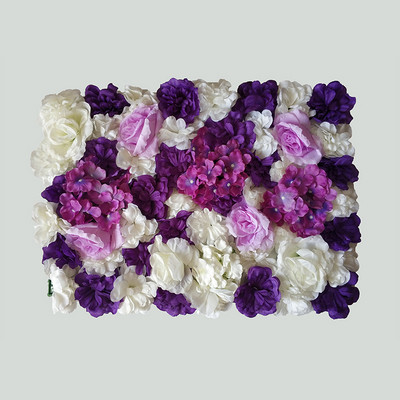 Dirbtinių gėlių sienų plokštės 16 x 24 colių gėlių sienų kilimėlis šilko rožių gėlių plokštės, skirtos vestuvių sienų namų dekoravimui