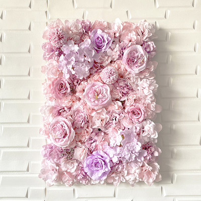 Dirbtinių gėlių sienų plokštės 16 x 24 colių gėlių sienų kilimėlis šilko rožių gėlių plokštės, skirtos vestuvių sienų namų dekoravimui