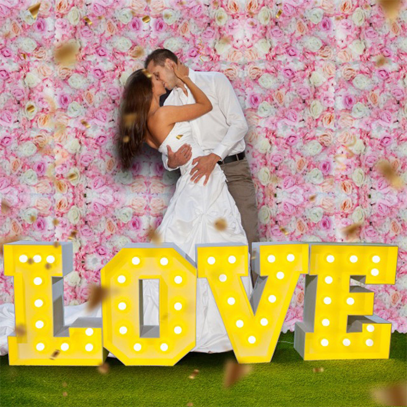 Dirbtinių gėlių sienų plokštės 16 x 24 colių gėlių sienų kilimėlis šilko rožių gėlių plokštės, skirtos vestuvių sienų namų dekoravimui