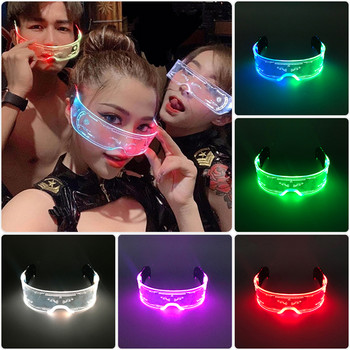 Cool Luminous Colorul LED Light Up γυαλιά Λαμπερό φως νέον που αναβοσβήνουν Γυαλιά πάρτι για νυχτερινό κέντρο DJ Dance Party Decor