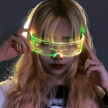 Cool Luminous Colorul LED Light Up Glasses Glowing Neon Light Flashing Party Glasses For Night Club DJ Dance Party Decor