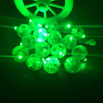 50 τμχ/παρτίδα Στρογγυλή μπάλα Led Light Balloon Mini Flash φωτιστικά για φαναράκια Χριστουγεννιάτικα Διακοσμητικά Γάμου Λευκό Κίτρινο