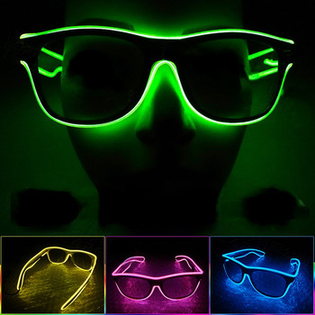 Γυαλιά νέον Φωτεινά Γυαλιά LED Δώρα για πάρτι Μουσική Νυχτερινή Ατμόσφαιρα Προμήθειες Φωτισμός Λάμψη Γυαλιά ηλίου Διακόσμηση πάρτι Led Γυαλιά