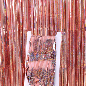 2x1m метално блестящо фолио сърма ресни завеса парти фон моминско рожден ден бебе парти сватбено парти коледна украса