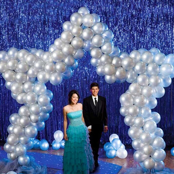 2x1m Μεταλλικό γκλίτερ αλουμινόχαρτο με κρόσσια κουρτίνα σκηνικό Bachelorette Γενέθλια Baby Shower Χριστουγεννιάτικα στολίδια γάμου