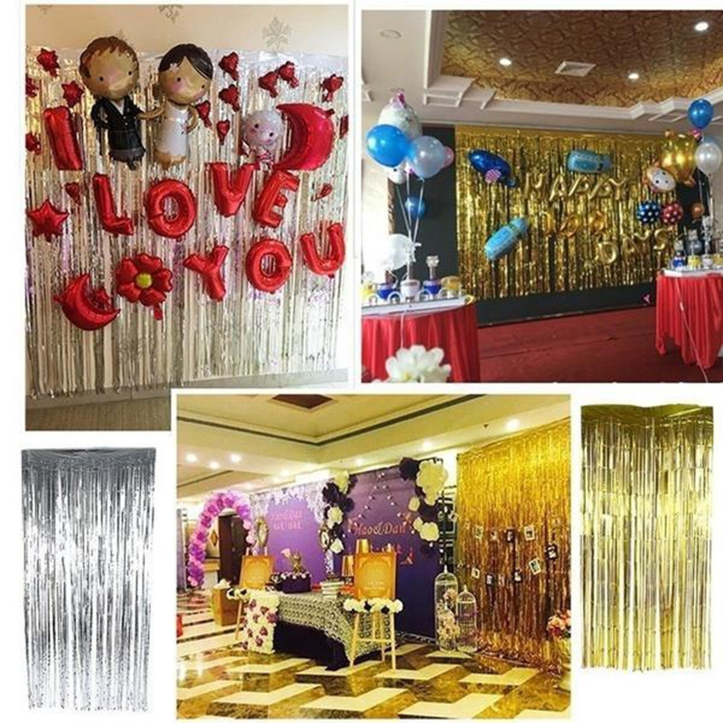 2x1m metalinės blizgančios folijos blizgučiai su kutais užuolaidų vakarėlio fonas mergvakario gimtadienio kūdikių dušas Vestuvių vakarėlio kalėdinės dekoracijos