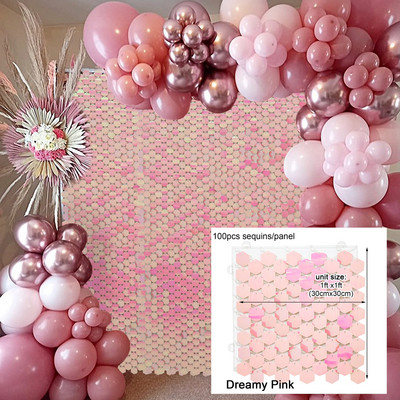 Prelijevajuća pozadina za zabavu sa šljokicama Svjetlucavi kvadratni zid sa šljokicama Popularni dekori za vjenčanje Baby Shower Rođendanske dekoracije