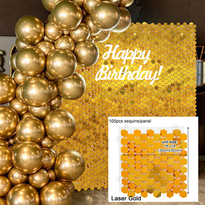 Prelijevajuća pozadina za zabavu sa šljokicama Svjetlucavi kvadratni zid sa šljokicama Popularni dekori za vjenčanje Baby Shower Rođendanske dekoracije