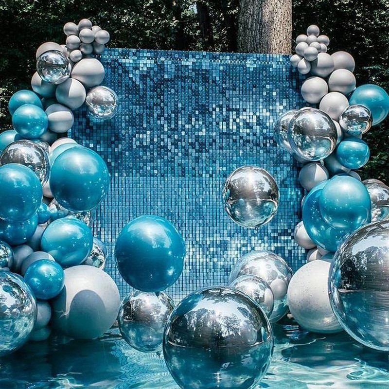 Prelijevajuća pozadina za zabavu sa šljokicama Svjetlucavi kvadratni zid sa šljokicama Popularni dekori za vjenčanje Baby Shower Rođendanske dekoracije