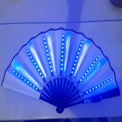 Λάμψη Πτυσσόμενος ανεμιστήρας LED Χορευτικά φώτα Νυχτερινή παράσταση DJ Fluorescent Bar Night Club Party Δώρα Απόκριες Διακόσμηση Ανεμιστήρας που αλλάζει χρώμα