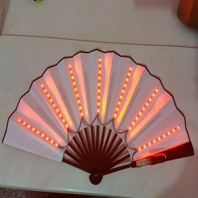 Λάμψη Πτυσσόμενος ανεμιστήρας LED Χορευτικά φώτα Νυχτερινή παράσταση DJ Fluorescent Bar Night Club Party Δώρα Απόκριες Διακόσμηση Ανεμιστήρας που αλλάζει χρώμα