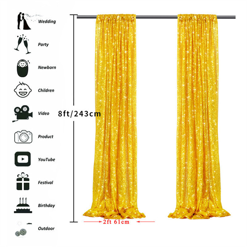 Zlatna ruža sa šljokicama Pozadinske zavjese Pozornica Baby Shower Vjenčanje Rođendanski prijem Party Foto kabina Pozadinske zavjese