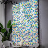 60x40cm Τεχνητό λουλούδι διακόσμηση τοίχου Δρόμος Μόλυβδος Ορτανσία Παιώνια Τριαντάφυλλο Σαλόνι Γάμου Αψίδα Περίπτερο Γωνίες ντεκόρ floral