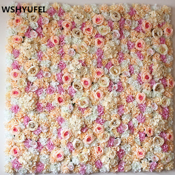 60x40cm Τεχνητό λουλούδι διακόσμηση τοίχου Δρόμος Μόλυβδος Ορτανσία Παιώνια Τριαντάφυλλο Σαλόνι Γάμου Αψίδα Περίπτερο Γωνίες ντεκόρ floral