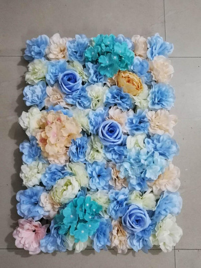 60x40cm Τεχνητό λουλούδι διακόσμηση τοίχου Δρόμος Μόλυβδος Ορτανσία Παιώνια Τριαντάφυλλο Σαλόνι Γάμου Αψίδα Περίπτερο Γωνίες ντεκόρ floral