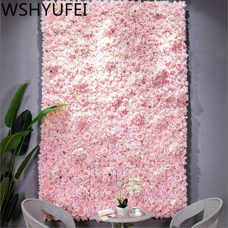 60x40cm Τεχνητό λουλούδι διακόσμηση τοίχου Δρόμος Μόλυβδος Ορτανσία Παιώνια Τριαντάφυλλο Σαλόνι Γάμου Αψίδα Περίπτερο Γωνίες ντεκόρ floral