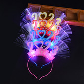 5Pcs 2023 New Year Traka za glavu LED Heart Bowknot Feather Letter Kostim Obruč za kosu Cosplay Party Light Pokrivala za glavu Dekoracija
