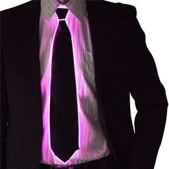 Ανδρική λαμπερή γραβάτα EL Wire Νέον LED Φωτεινό πάρτι Haloween Χριστουγεννιάτικο Φωτεινό Light Up Διακόσμηση DJ Bar Club Stage Prop Ρούχα