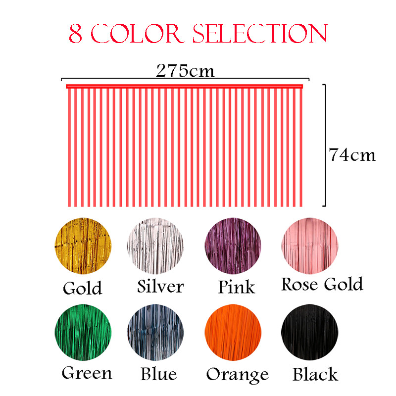 Blizgučiai blizgantys Gimtadienio papuošimai Metaliniai gimtadienio papuošimai Suaugusiųjų Havajų vakarėlio reikmenys Folijos vestuvių fonas