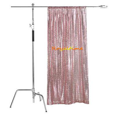 Royaltime Photo Booth Backdrop γενεθλίων Γυαλιστερό χρυσό φόντο γάμου Κουρτίνα διακόσμηση πάρτι -M191125