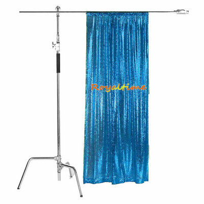 Royaltime Photo Booth Backdrop γενεθλίων Γυαλιστερό χρυσό φόντο γάμου Κουρτίνα διακόσμηση πάρτι -M191125