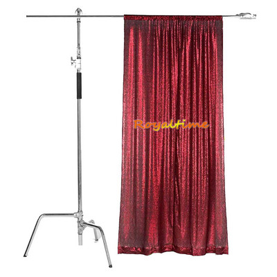 Royaltime Photo Booth Backdrop γενεθλίων Γυαλιστερό χρυσό φόντο γάμου Κουρτίνα διακόσμηση πάρτι -M191125