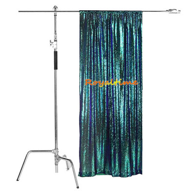 Royaltime Photo Booth Backdrop γενεθλίων Γυαλιστερό χρυσό φόντο γάμου Κουρτίνα διακόσμηση πάρτι -M191125