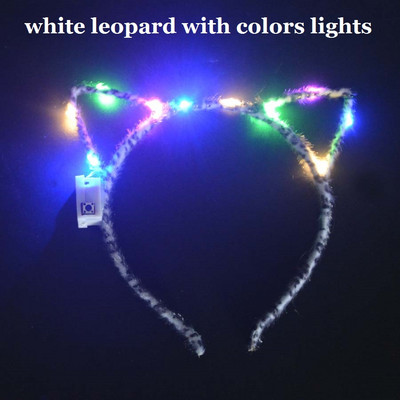 1 kom, djeca, odrasli, LED tijara, kruna, svjetiljka za uho, traka za glavu, cvjetni vijenac, neonska zabava, gumica za kosu, vjenčanje, rođendanski dar Božićni Navidad