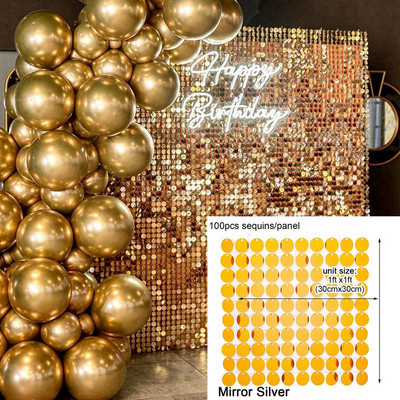 Prelijevajuća pozadina za zabavu sa šljokicama Svjetlucavi kvadratni panel sa šljokicama Vjenčanje Rođendanska zabava Dekoracija za dječje tuširanje