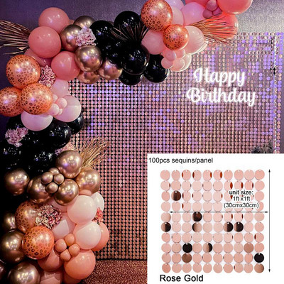 Prelijevajuća pozadina za zabavu sa šljokicama Svjetlucavi kvadratni panel sa šljokicama Vjenčanje Rođendanska zabava Dekoracija za dječje tuširanje