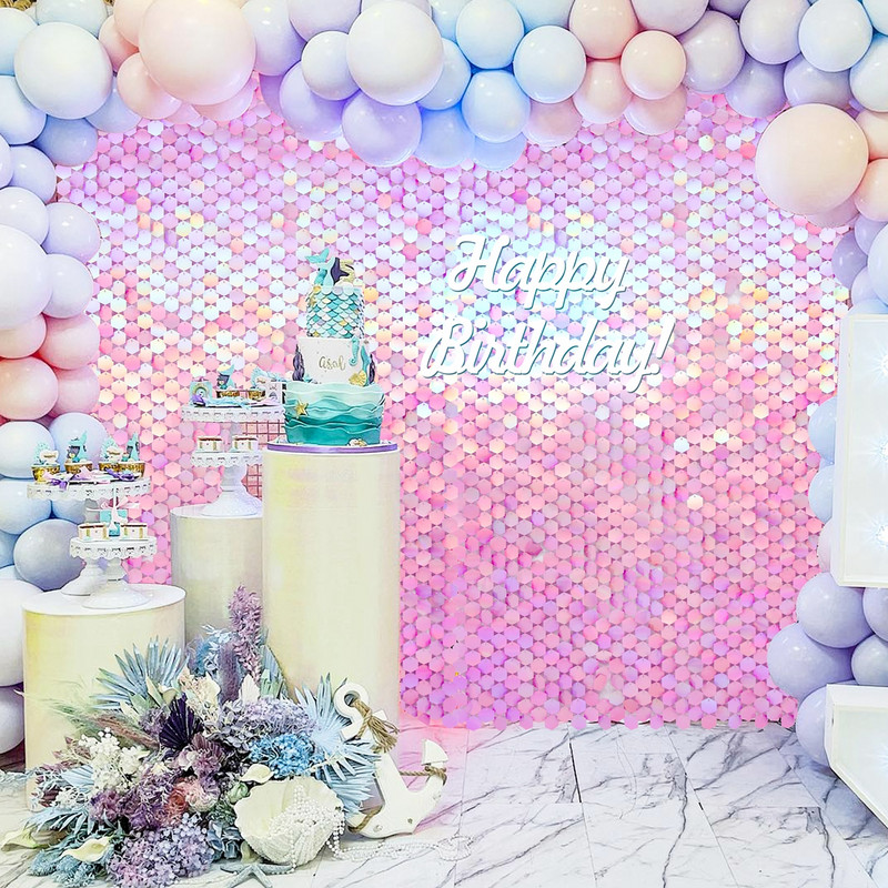 Prelijevajuća pozadina za zabavu sa šljokicama Svjetlucavi kvadratni panel sa šljokicama Vjenčanje Rođendanska zabava Dekoracija za dječje tuširanje
