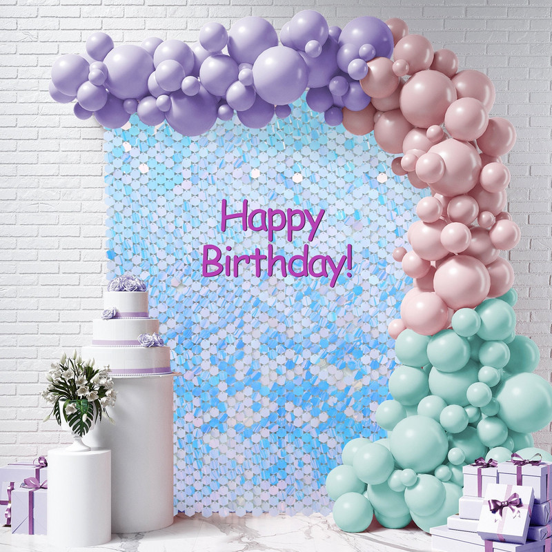 Prelijevajuća pozadina za zabavu sa šljokicama Svjetlucavi kvadratni panel sa šljokicama Vjenčanje Rođendanska zabava Dekoracija za dječje tuširanje