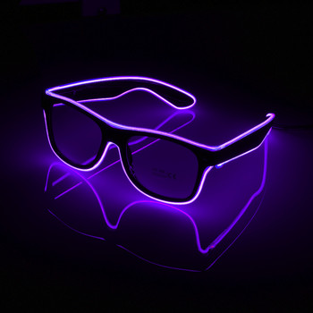 Γυαλιά που αναβοσβήνουν EL Γυαλιά LED Wire Glowing Party Supplies Φωτισμός Δώρο καινοτομία Bright Light Festival Party Glow γυαλιά ηλίου