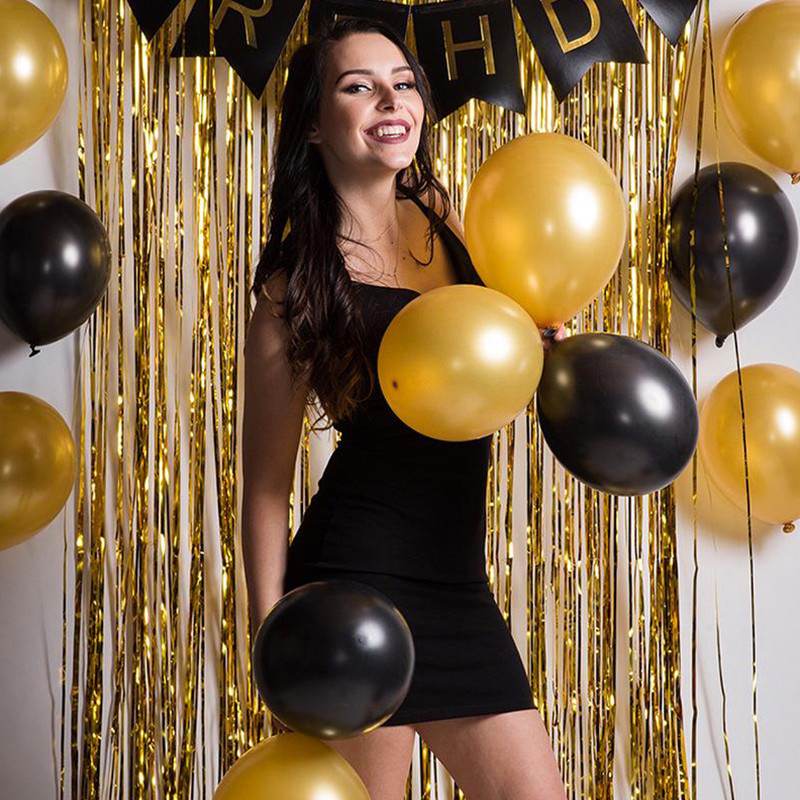 2M metallist fooliumist narmastega taustakardinad pulmapeo seinakaunistus fotokabiini taustadekoratsioon tinsel sädelev kardin Kuldne