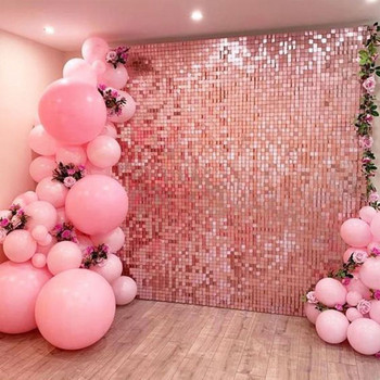 Διακοσμήσεις για πάρτι γενεθλίων Glitter σκηνικό κουρτίνας 2m Μήκος Shimmer Wall Backdrop Bachelorette Στολισμός γάμου Παγιέτες