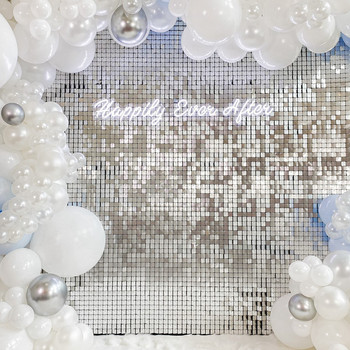 Κουρτίνα φόντου πάρτι με παγιέτες σκηνικό διακόσμηση γάμου Baby shower πούλιες τοίχου με γκλίτερ σκηνικό κουρτίνα γενεθλίων με αλουμινόχαρτο