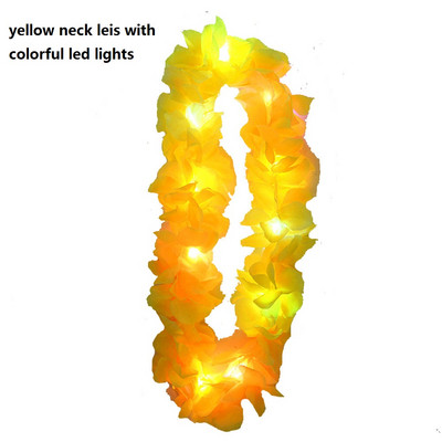 1kom Žene Djevojke LED svjetla Hawaii Flower Leis Traka za kosu Girlanda Hula Luau Sjajni vijenac Ogrlica Party Rođendan Vjenčanje Božić