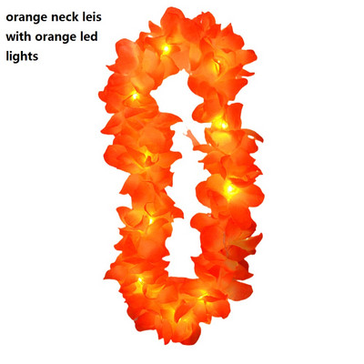 1kom Žene Djevojke LED svjetla Hawaii Flower Leis Traka za kosu Girlanda Hula Luau Sjajni vijenac Ogrlica Party Rođendan Vjenčanje Božić