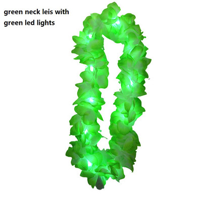 1kom Žene Djevojke LED svjetla Hawaii Flower Leis Traka za kosu Girlanda Hula Luau Sjajni vijenac Ogrlica Party Rođendan Vjenčanje Božić